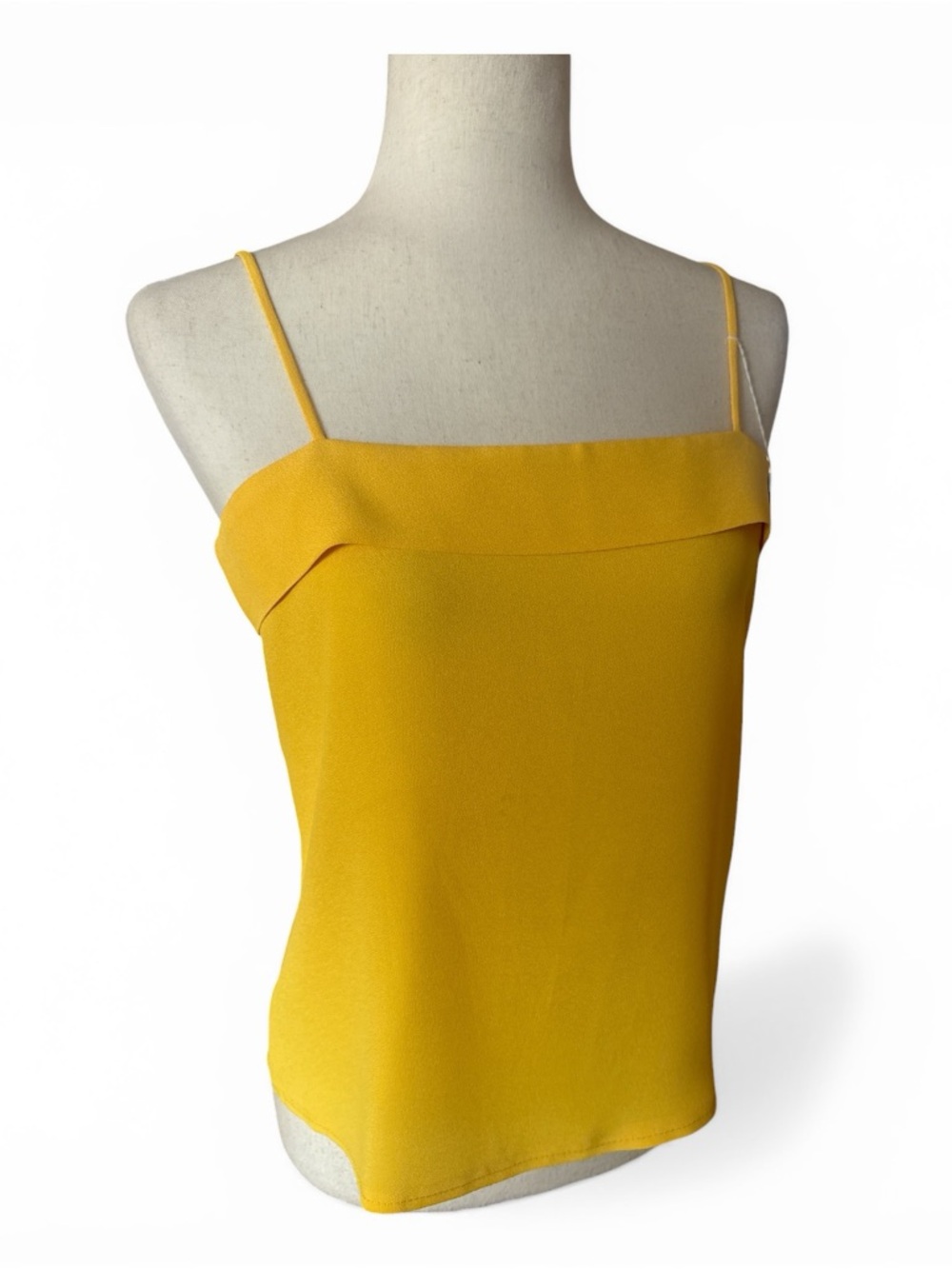 80’s Vintage Sunny Yellow Spaghetti Strap Tank Top NWT Size M Womens